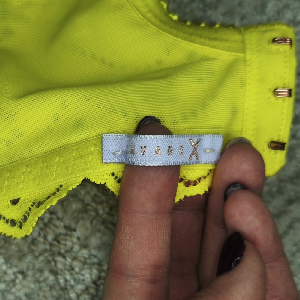Savage X Fenty Vibrant Yellow Lace Bra - Picture 6 of 6